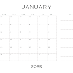 signature 2025 calender